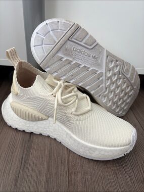 adidas NMDs Off-White Knit Sneakers. Women’s size 6